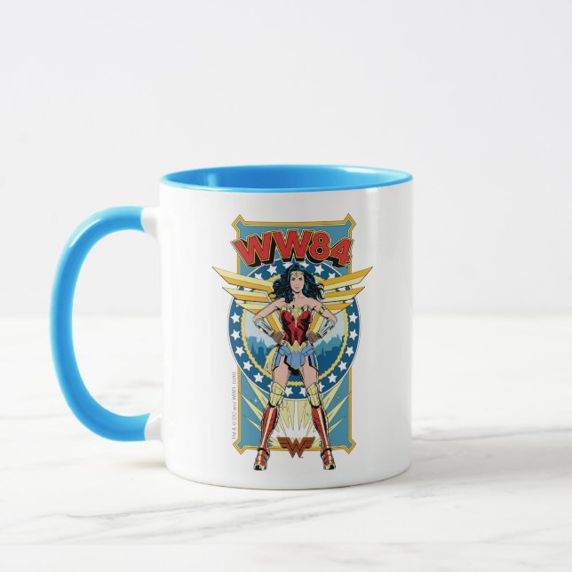Taza W84 | Insignia de personaje de mujer de historieta (Izquierda)