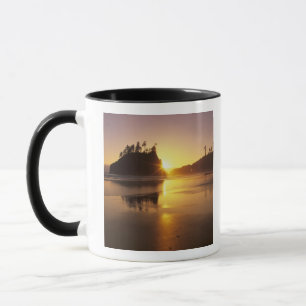 Taza WA, Olympic NP, Second Beach al atardecer