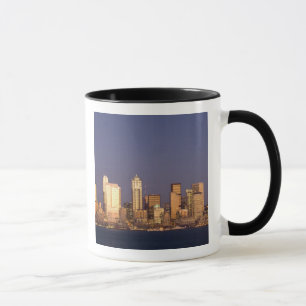Taza WA, Seattle, horizonte de Seattle y bahía de Ellio
