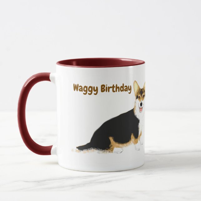 Taza Waggy Birthday Tricolor (Izquierda)