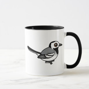 Taza Wagtail del blanco de Birdorable