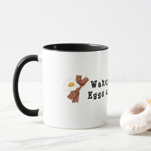 Taza Wakey Cute, Wakey, Huevos Y Café Bakey Mug