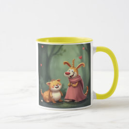 Taza „Waldfreunde voller Herz – Ein magisches Treffen“