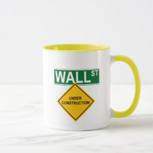 Taza Wall Street bajo construcción