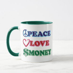 Taza Wall Street/Peace Love Money