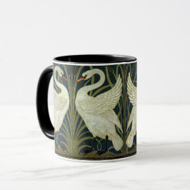 Taza Walter Crane Swan & Rush e Iris victoriano 