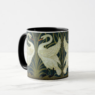 Taza Walter Crane Swan & Rush e Iris victoriano 