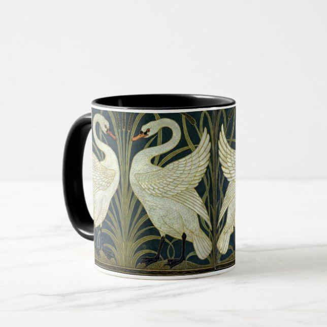 Taza Walter Crane Swan & Rush e Iris victoriano  (Anverso izquierdo)