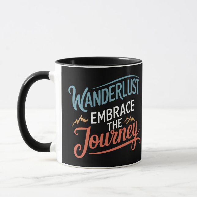 Taza Wanderlust Abraza el viaje (Izquierda)
