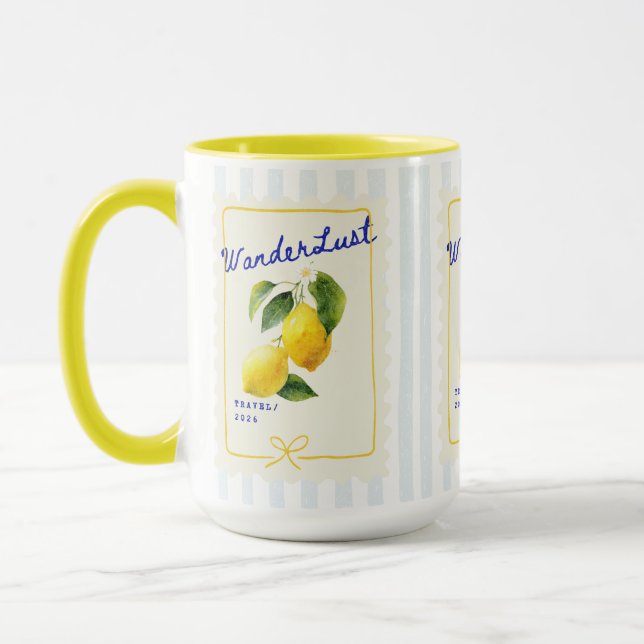 Taza Wanderlust Lemon Morning Mug (Izquierda)