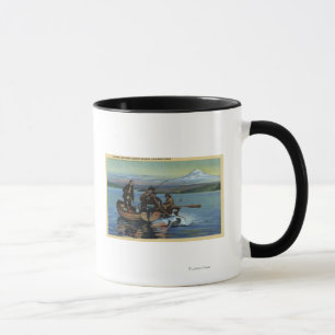 Taza Washington - Vista de los pescadores atrapando un