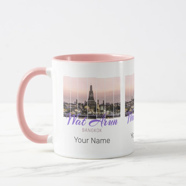 Taza Wat Arun Temple Bangkok Souvenir Sunset (Izquierda)