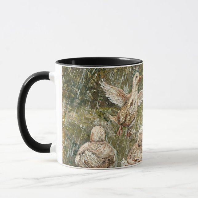 Taza Water Play Whimsical Farmhouse Duck Family Pond (Izquierda)