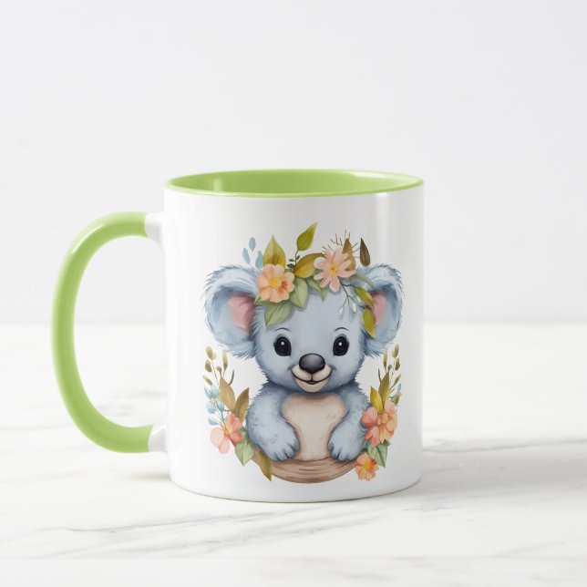 Taza Watercolor Baby Cute Koala Bear (Izquierda)