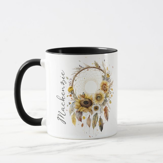 Taza Watercolor Boho Dreamcatcher (Izquierda)