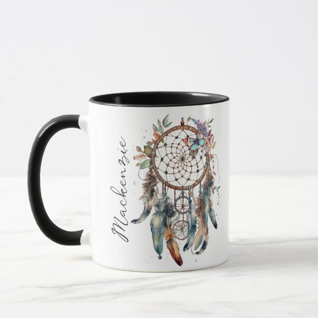 Taza Watercolor Boho Dreamcatcher (Izquierda)