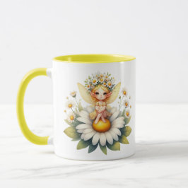 Taza Watercolor Daisy Fairy