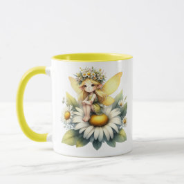 Taza Watercolor Daisy Fairy