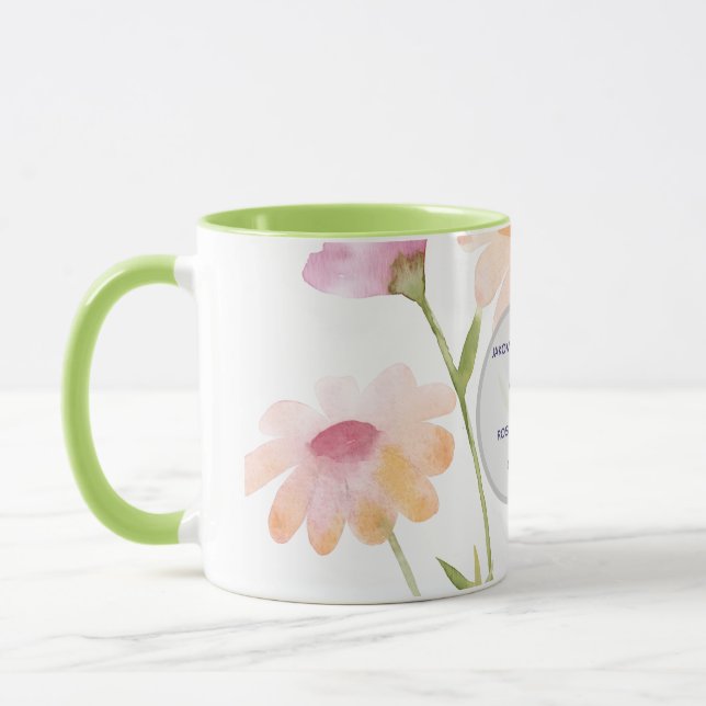 Taza watercolor flower editable (Izquierda)