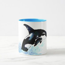 Taza Watercolor Orca
