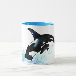 Taza Watercolor Orca
