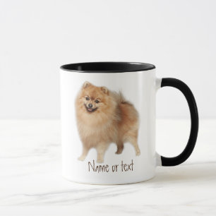 Taza Watercolor Pomerania Mascota Perro Personalizado
