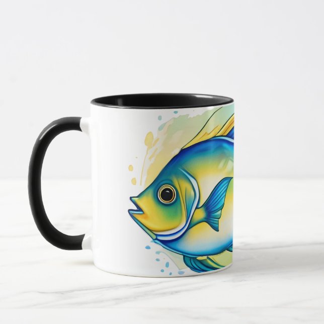 Taza Watercolor Series: Angelfish (Izquierda)