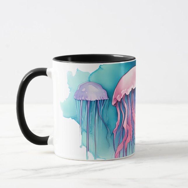 Taza Watercolor Series: Jellyfish (Izquierda)