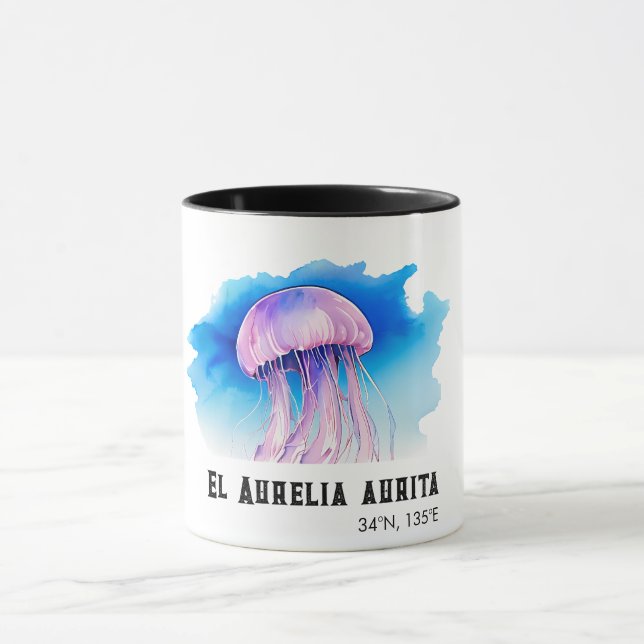 Taza Watercolor Series: Jellyfish 2 (Centro)