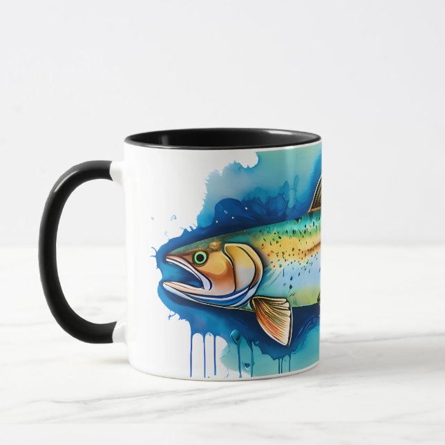 Taza Watercolor Series: Trout/Salmon (Izquierda)