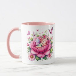 Taza Watercolor Spring Baby Fairy
