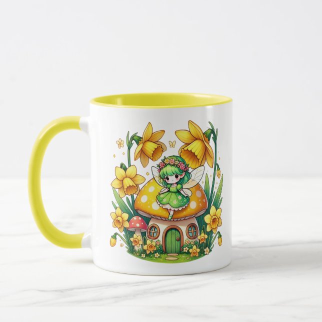 Taza Watercolor Spring Baby Fairy (Izquierda)