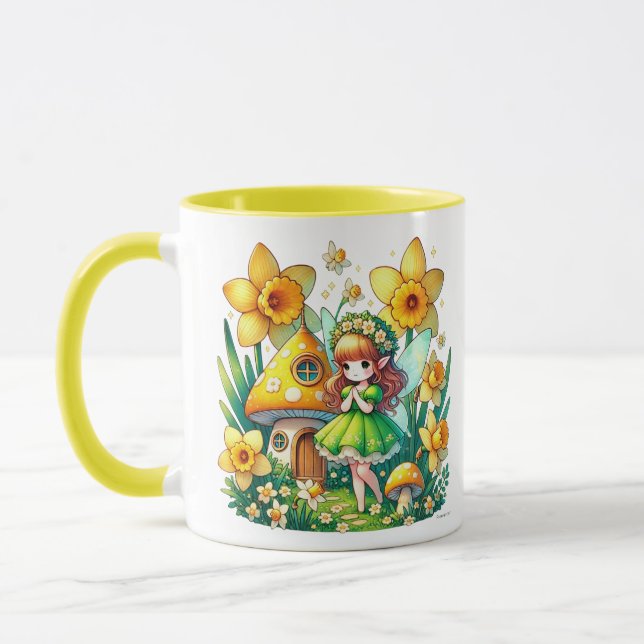 Taza Watercolor Spring Baby Fairy (Izquierda)