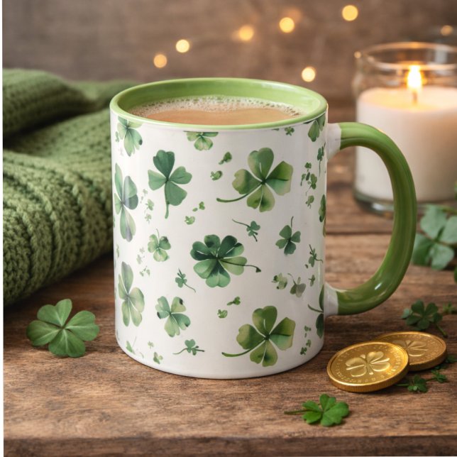 Taza Watercolor St. Patrick's Day Pattern Giant (Subido por el creador)