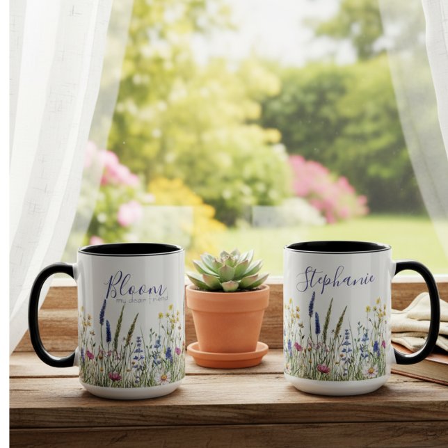 Taza Watercolor Wildflower Meadow "Bloom" (Watercolor Wildflower Meadow "Bloom" Mug)