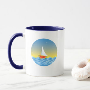 Taza Watermelon Sailboat
