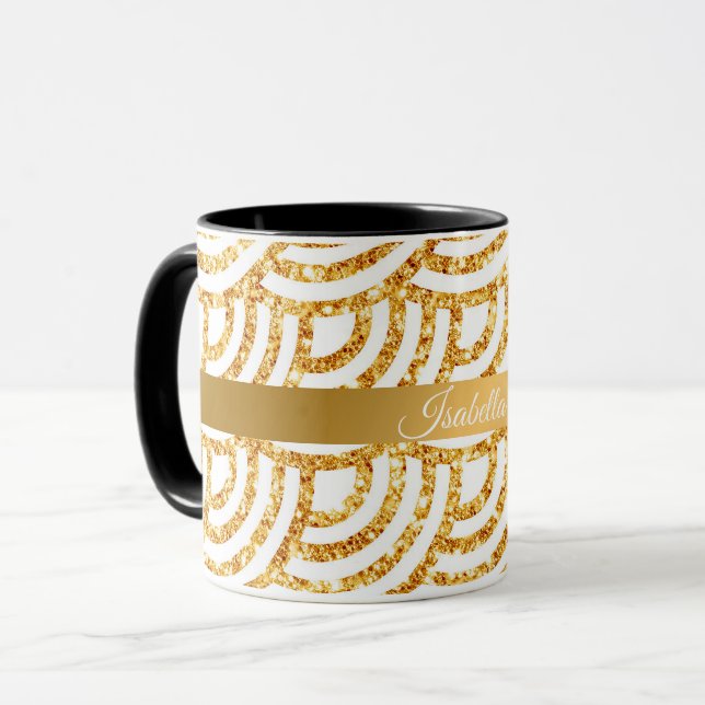 Taza Wave Gold Sun Purpurina Boho Popular Collection (Anverso izquierdo)