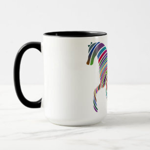 TAZA WAVY RAINBOW HORSE