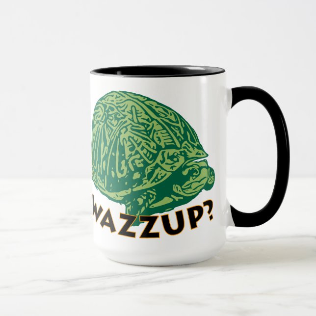 Taza Wazzup - Black 15 oz Ringer Mug (Derecha)