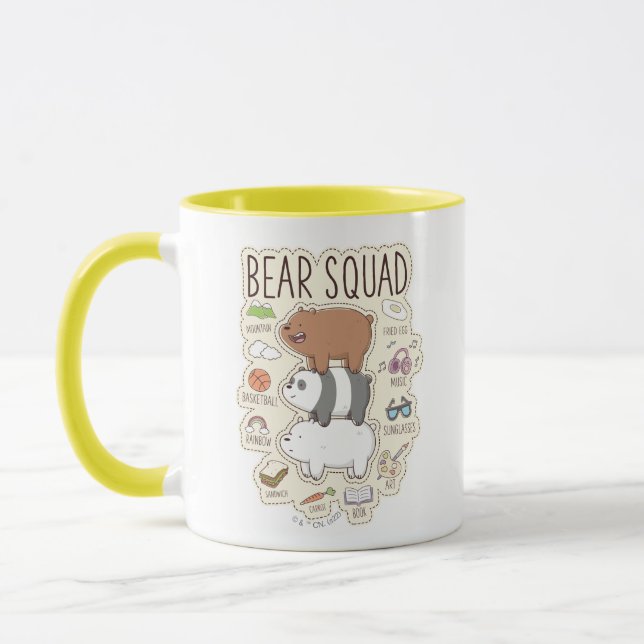 Taza We Bare Bears - Bear Squad Journal Graphic (Izquierda)