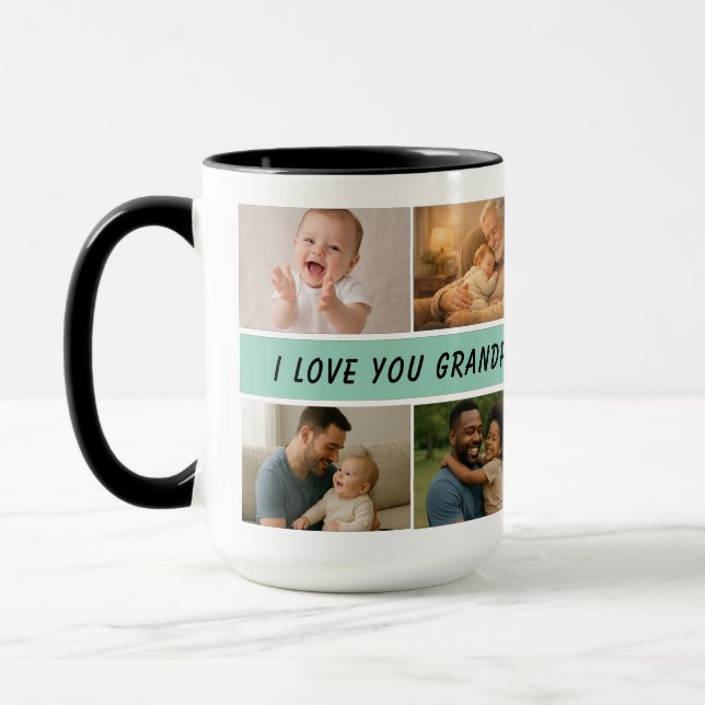 Taza We Love You Grandpa Mug | Happy Grandparents Day (Izquierda)