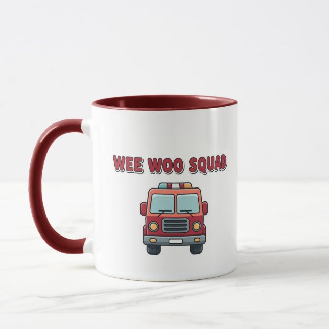Taza Wee Woo Squad Fire Truck Mug - Kids Firefighter (Izquierda)