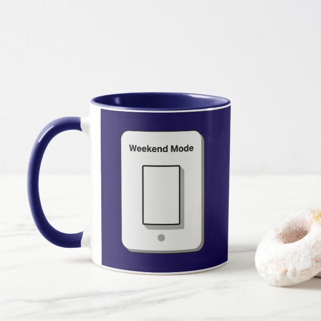 Taza Weekend Mode Toggle Minimal UI Design (Con donut)