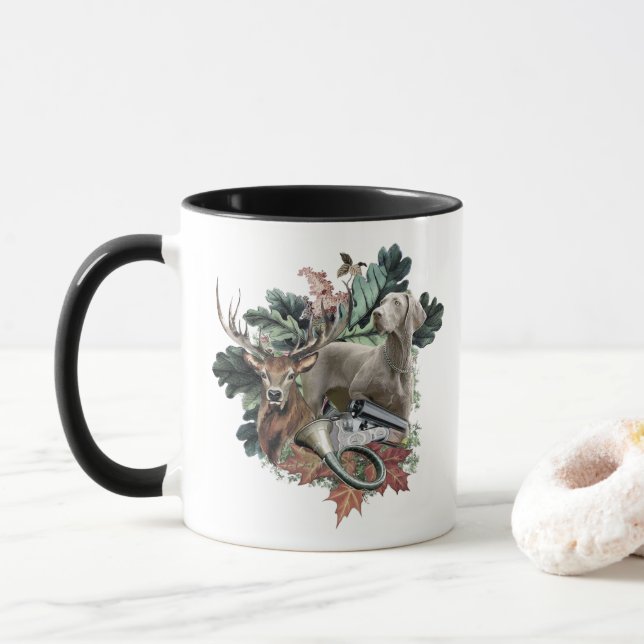Taza Weimaraner (Con donut)