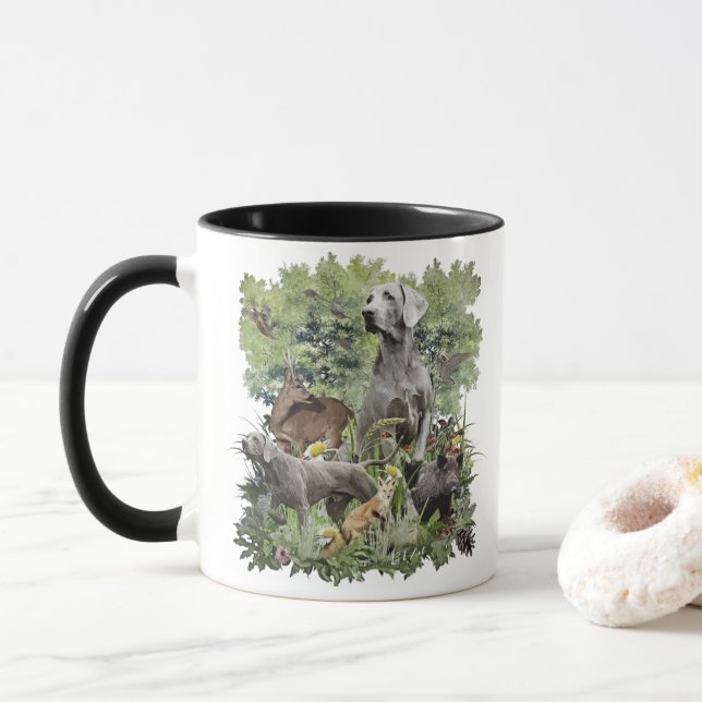 Taza Weimaraner (Con donut)