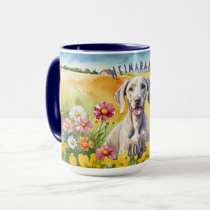 Taza Weimaraner Sunrise Combo Mug