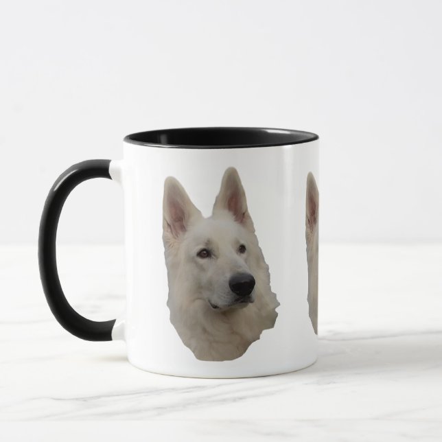 Taza weisser Schäferhund Kopf Tasse (Izquierda)
