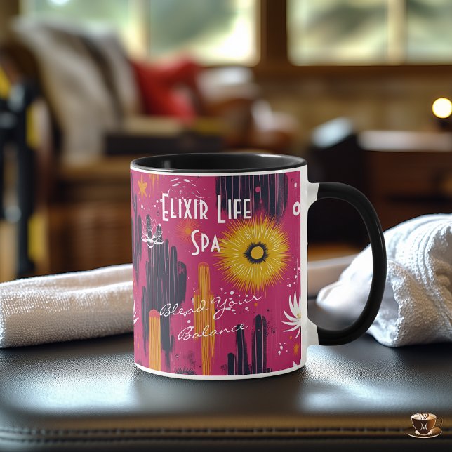 Taza Wellness Spa Business - Floral y naturaleza vibran (Subido por el creador)