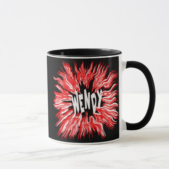 Taza Wendy Name Star en rojo (Derecha)