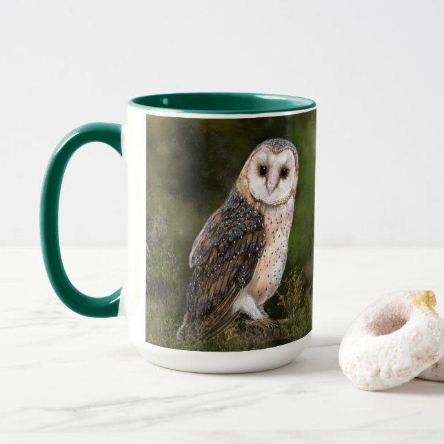 Taza Western Barn Owl Mug - Pintura (Con donut)